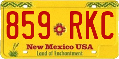 NM license plate 859RKC
