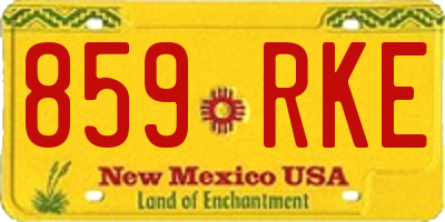 NM license plate 859RKE