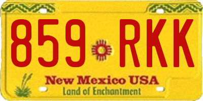NM license plate 859RKK