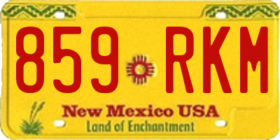 NM license plate 859RKM