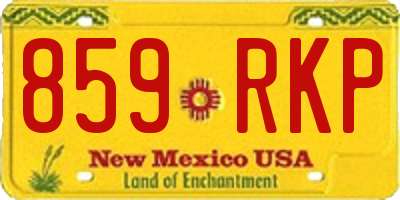 NM license plate 859RKP