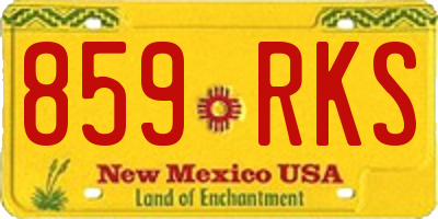 NM license plate 859RKS