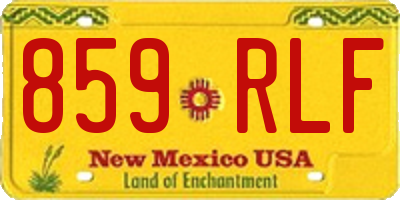 NM license plate 859RLF