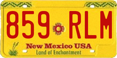 NM license plate 859RLM