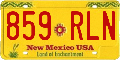 NM license plate 859RLN