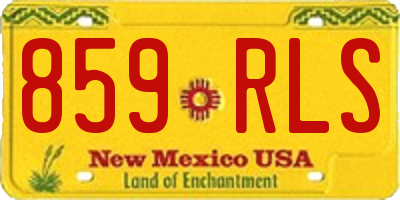 NM license plate 859RLS