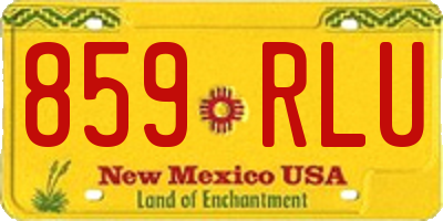 NM license plate 859RLU