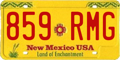 NM license plate 859RMG
