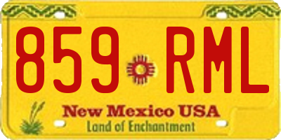 NM license plate 859RML
