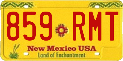 NM license plate 859RMT