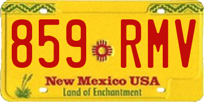 NM license plate 859RMV