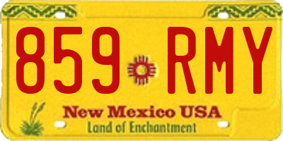 NM license plate 859RMY