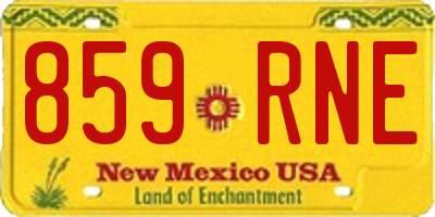 NM license plate 859RNE