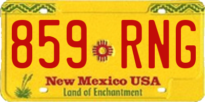 NM license plate 859RNG