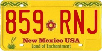NM license plate 859RNJ