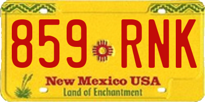 NM license plate 859RNK