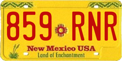 NM license plate 859RNR