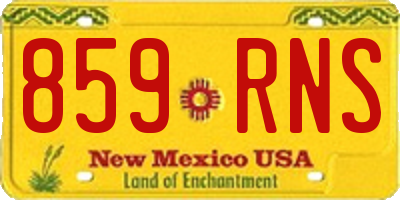 NM license plate 859RNS