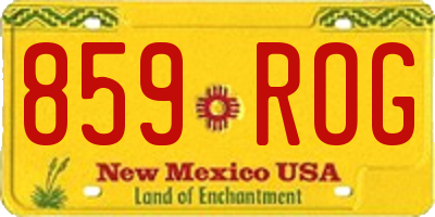 NM license plate 859ROG