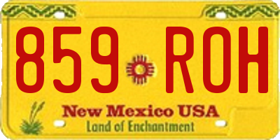 NM license plate 859ROH