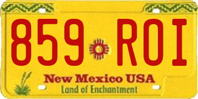 NM license plate 859ROI
