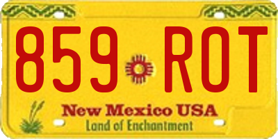 NM license plate 859ROT