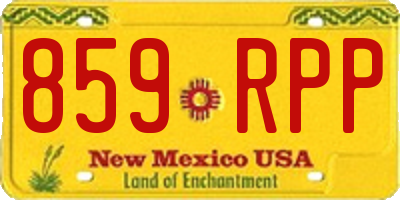 NM license plate 859RPP