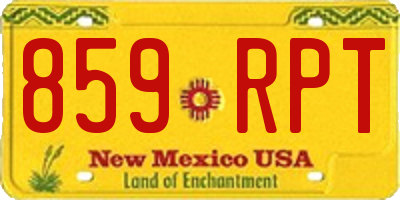 NM license plate 859RPT