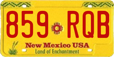 NM license plate 859RQB