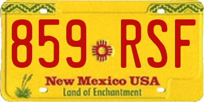 NM license plate 859RSF