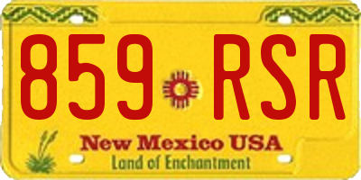 NM license plate 859RSR