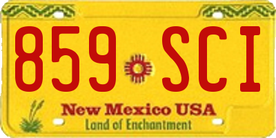 NM license plate 859SCI