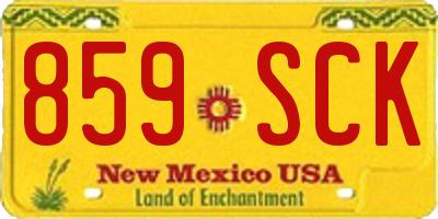 NM license plate 859SCK