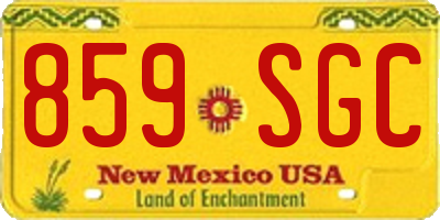NM license plate 859SGC