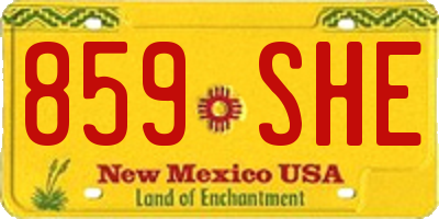 NM license plate 859SHE
