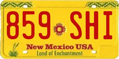 NM license plate 859SHI