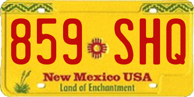 NM license plate 859SHQ