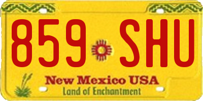 NM license plate 859SHU