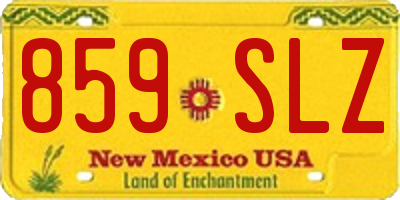 NM license plate 859SLZ