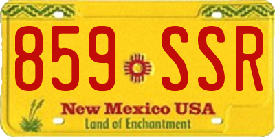 NM license plate 859SSR