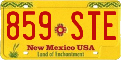 NM license plate 859STE