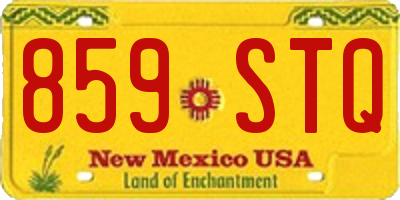 NM license plate 859STQ