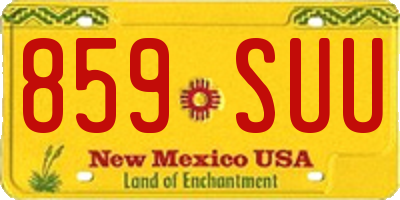 NM license plate 859SUU