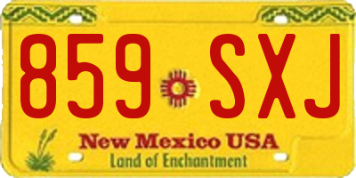 NM license plate 859SXJ