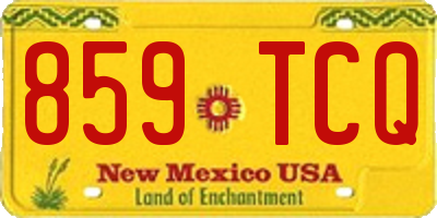 NM license plate 859TCQ
