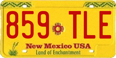 NM license plate 859TLE
