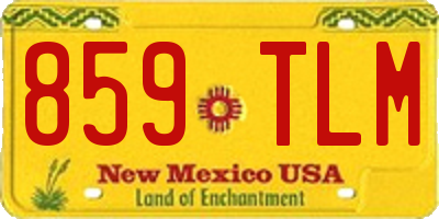 NM license plate 859TLM