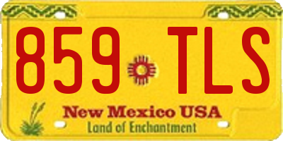 NM license plate 859TLS