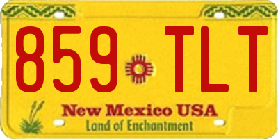 NM license plate 859TLT