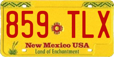NM license plate 859TLX
